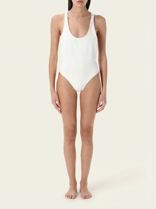 The Arabella — Bow-Spine Open Back One-Piece - 01-model-front-hero