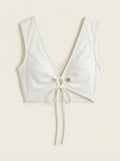 The Capri — White Crop Tie-Back Bikini Set - 01-pure-background-main
