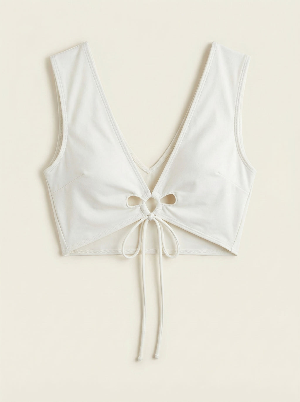 The Capri — White Crop Tie-Back Top - 01-pure-background-main