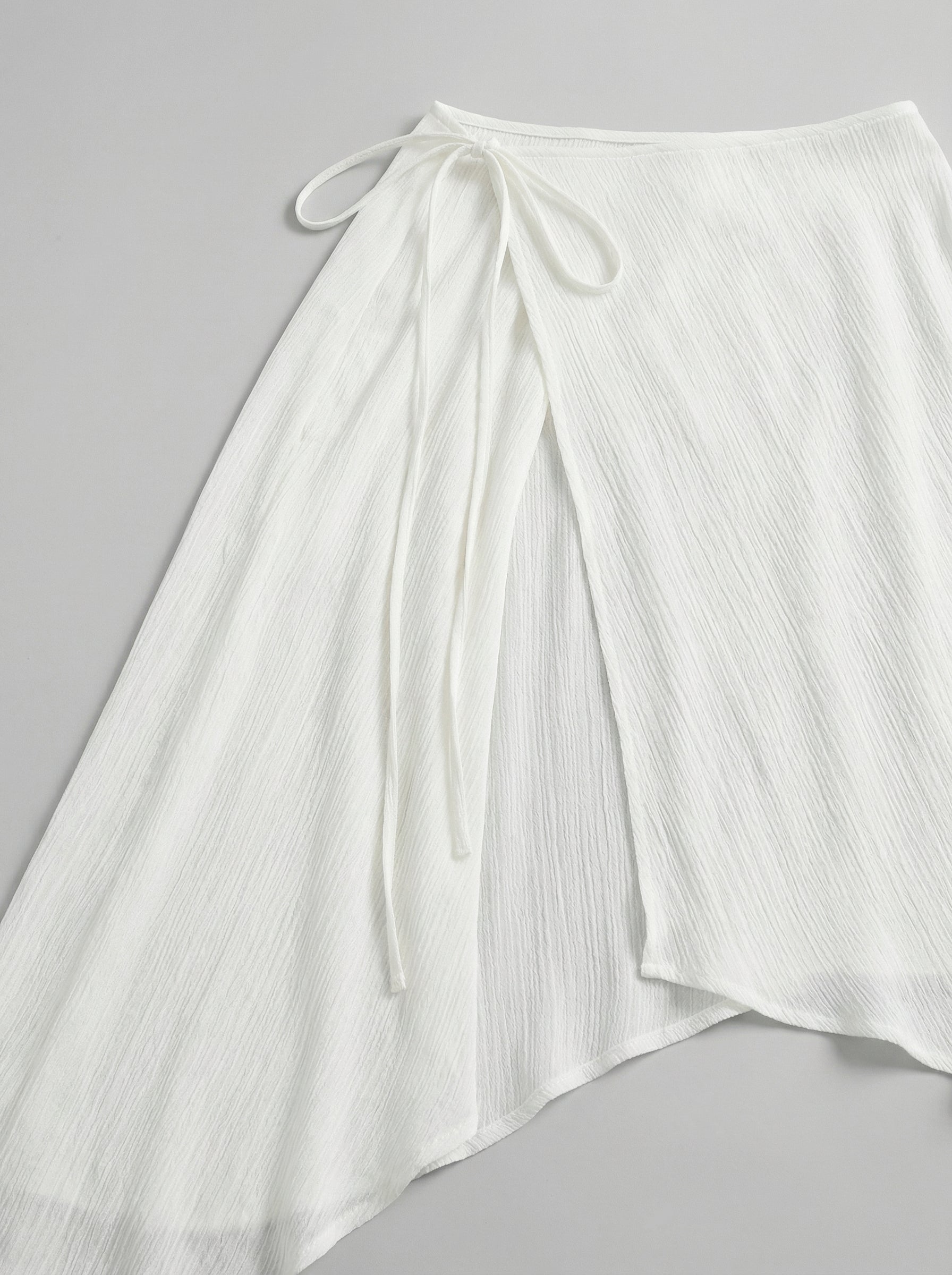 The Capri — White Wrap Skirt Cover-Up - 02-detail-closeup