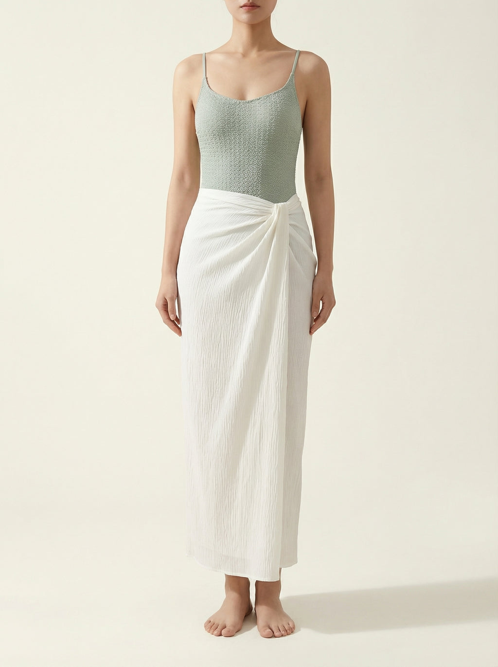 The Riviera — Sage Textured One-Piece - 03-model-front-context