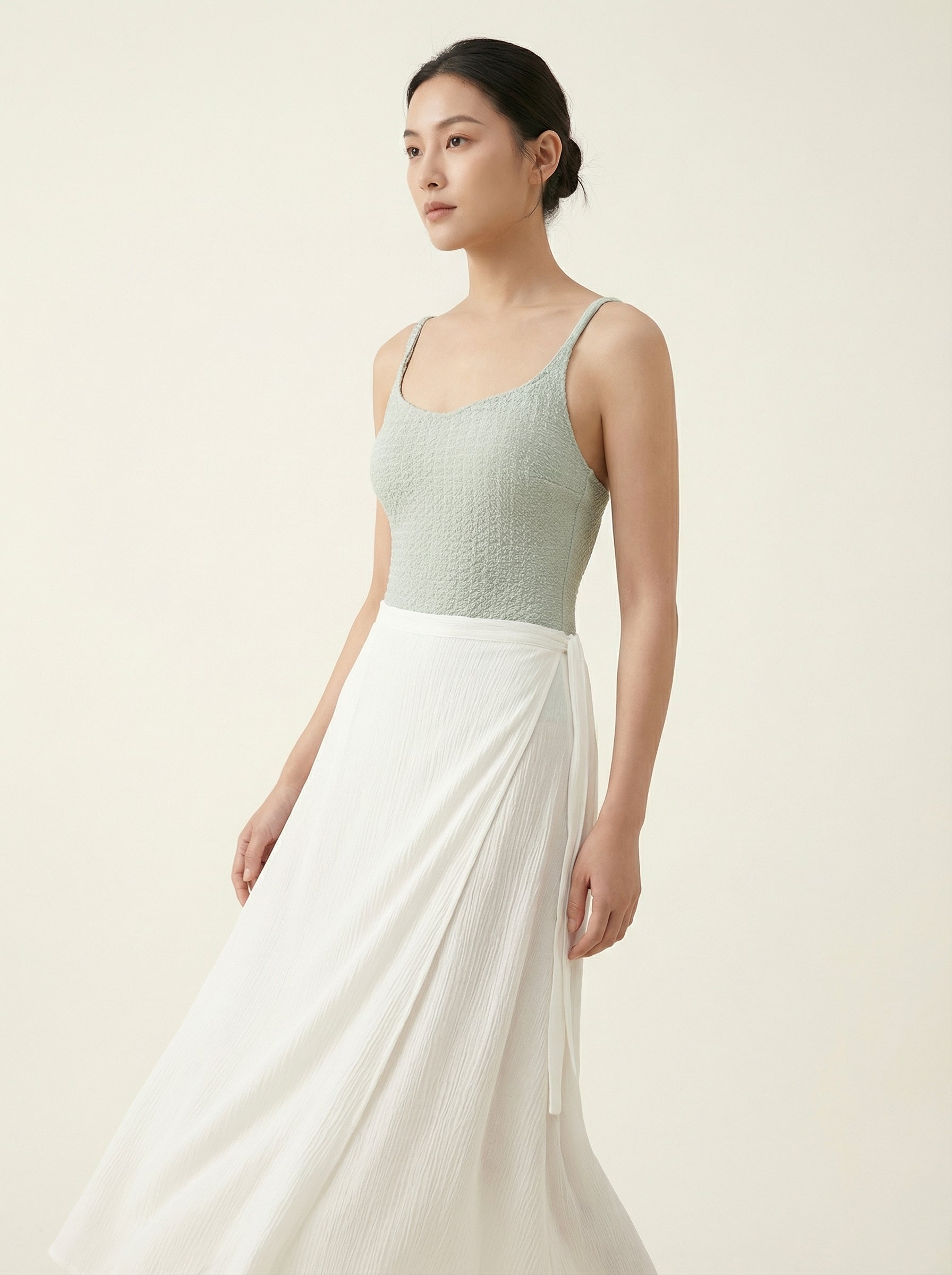 The Riviera — Flowing Wrap Skirt Cover-Up - 04-model-angle-context