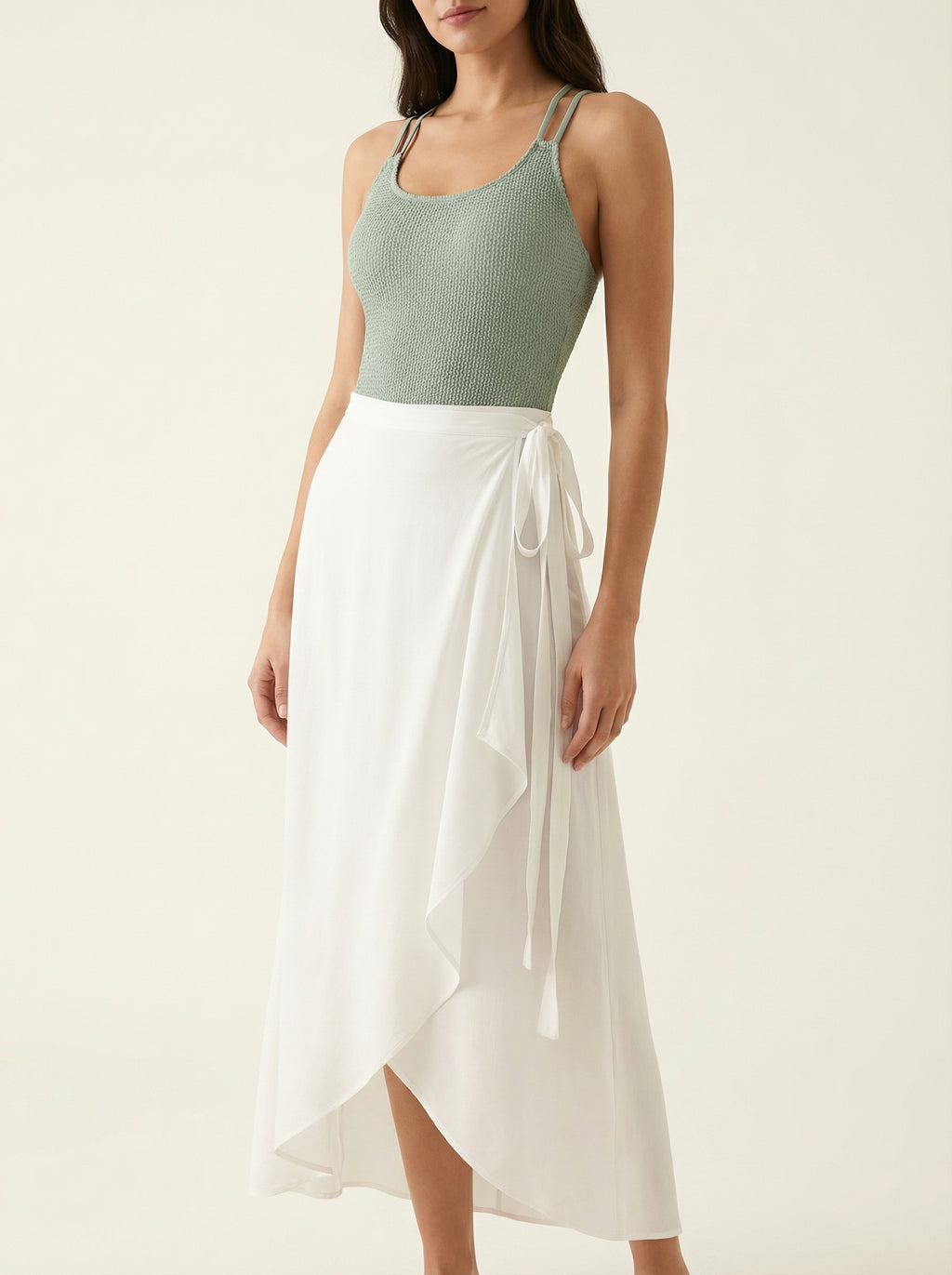 The Riviera — Sage Swim Set with Flowing Wrap Skirt - 05-structure-wrap-skirt